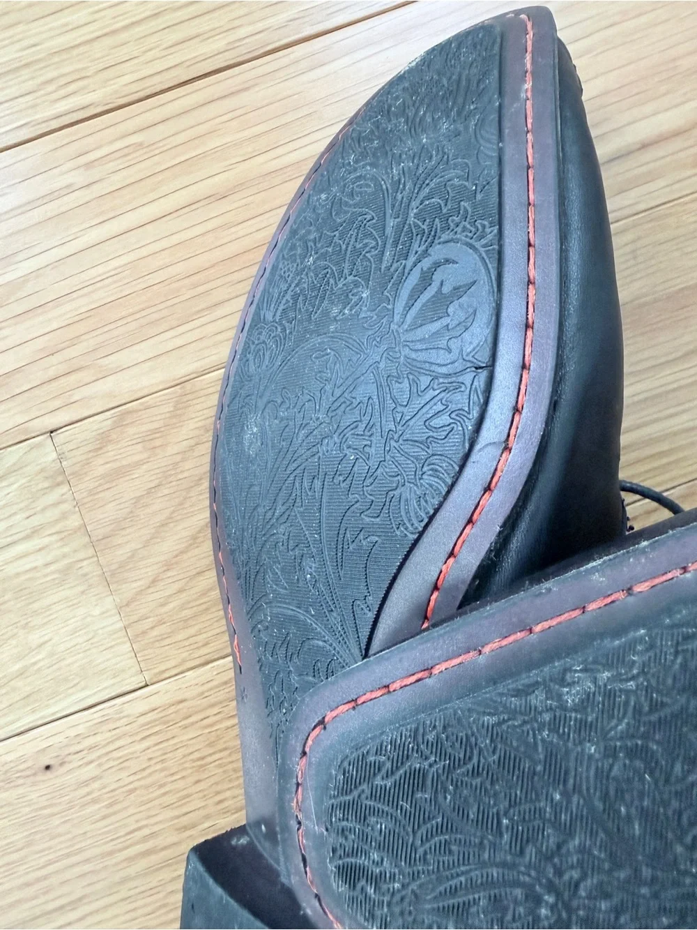 Ben Sherman Mens Black Leather Moc Toe Oxford Derby Shoes Brogue Size EU 42.5 U